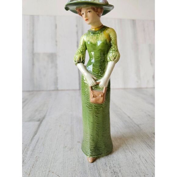 Goebel AS IS green lady Victorian 1628321 Germany figurine - Picture 2 of 9